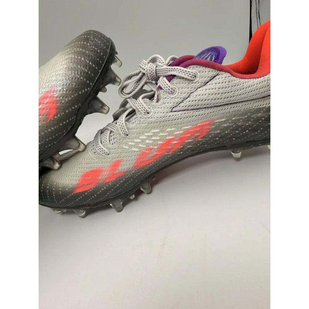 Under Armour Blur Smoke MC Football Cleats Halo Gray Purple Womens 9 3025123-100